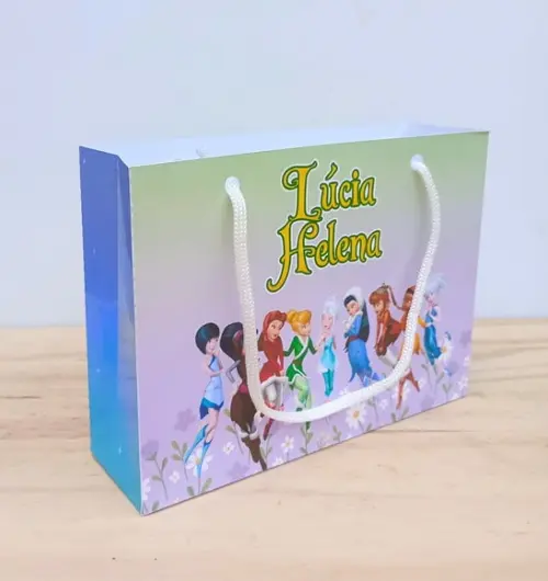 Sacolinha Tinker Bell Disney Fadas Personalizadas m