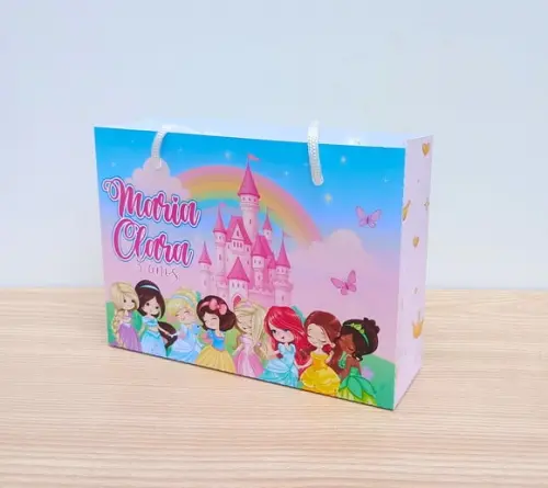 Sacolinha Princesas Disney Cute Personalizadas m