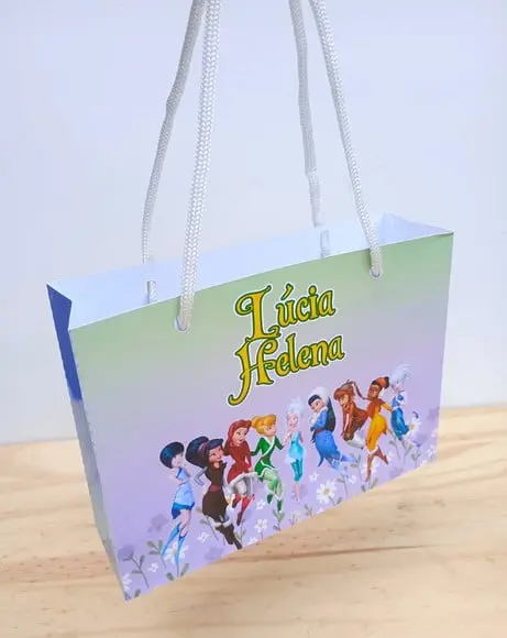 Sacolinha Tinker Bell Disney Fadas Personalizadas m