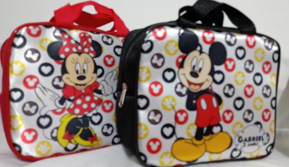 Bolsa Retangular Personalizada Mickey e Minnie
