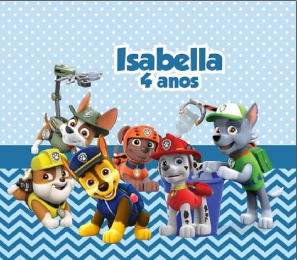 Bolsa Retangular Personalizada Patrulha Canina