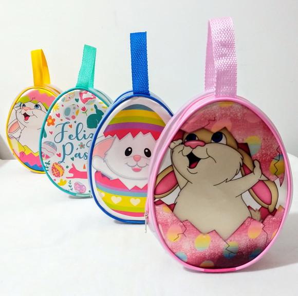 Bolsinha Oval de Páscoa Princesa e Super Heróis