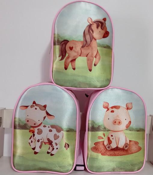 Mochila Fazendinha Aquarela