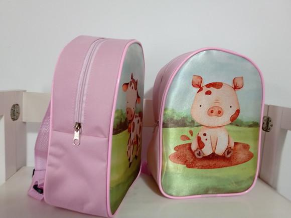 Mochila Fazendinha Aquarela