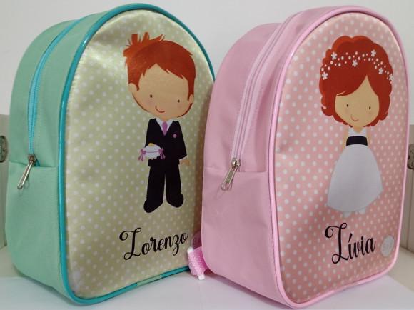 Mochila Pajens e Damas Bonequinhos Personalizada