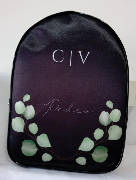 Mochila Pajens Preta - Lembrancinha de Casamento