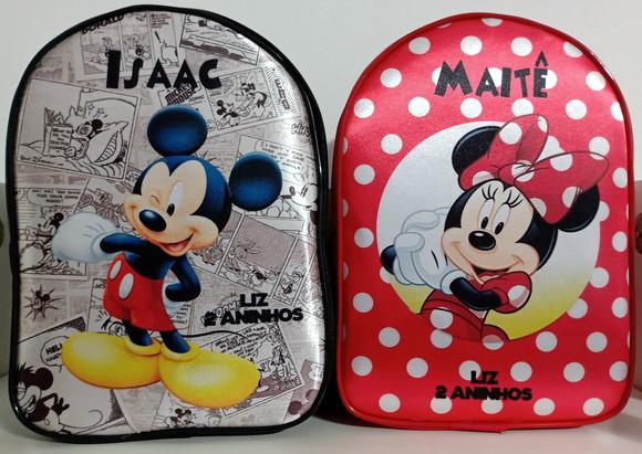Mochila Personalizada Mickey e Minnie