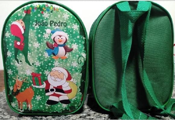 Mochila Personalizada Natal - Papai Noel