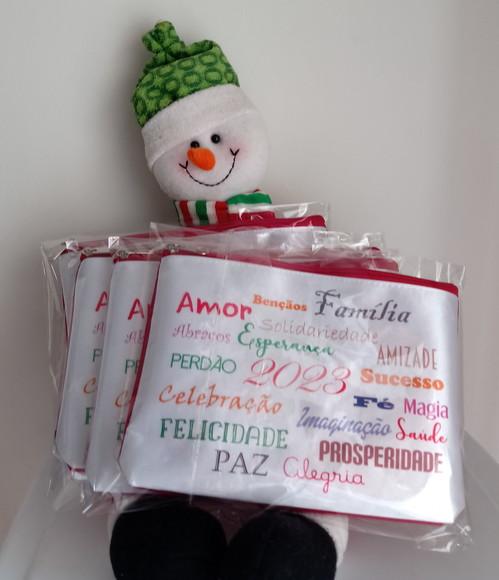 Necessaire Ano Novo 2023 - Lembrancinha de Natal 21x17