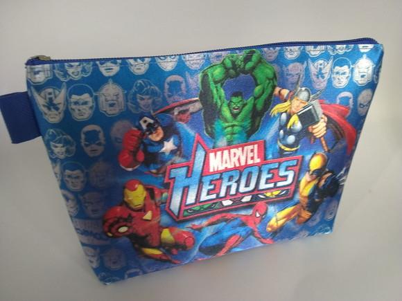 Necessaire Personalizada Super Heróis 21x17