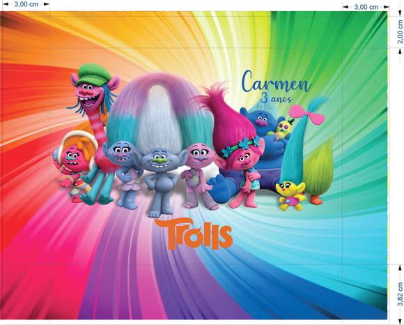 Necessaire Personalizada Trolls 21x17