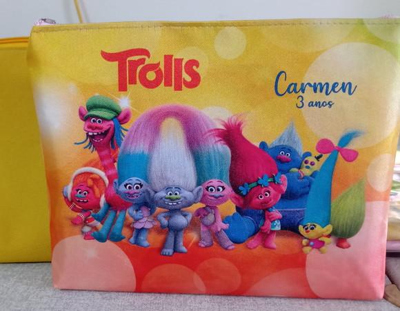 Necessaire Personalizada Trolls 21x17