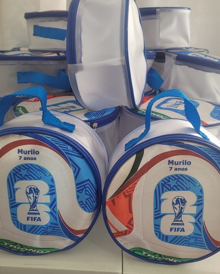 Bolsa Futebol 19x19x7 Personalizada Qualquer Tema