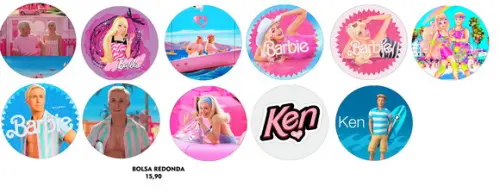 Bolsa Redonda Personalizada Barbie