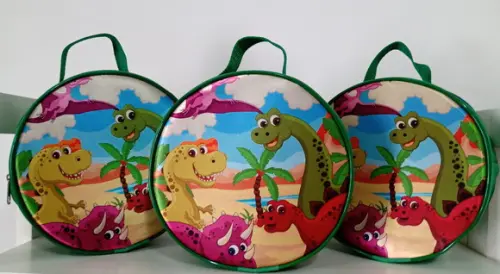 Bolsa Redonda Dinossauro 19x19x7