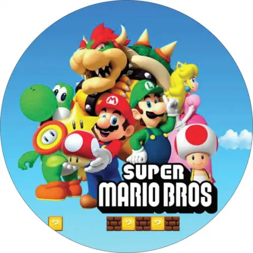 Bolsa Redonda Personalizada Super Mario Bros