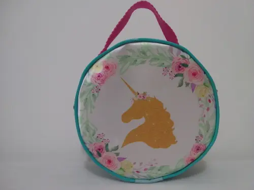 Bolsa Redonda Unicórnio 19x19x7
