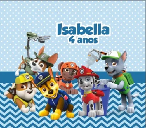 Bolsa Retangular Personalizada Patrulha Canina