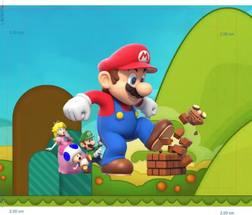 Bolsa Retangular Personalizada Super Mario Bros