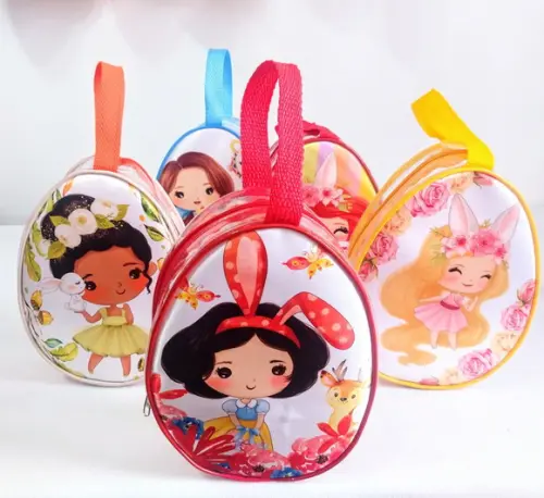 Bolsinha Oval de Páscoa Princesa e Super Heróis