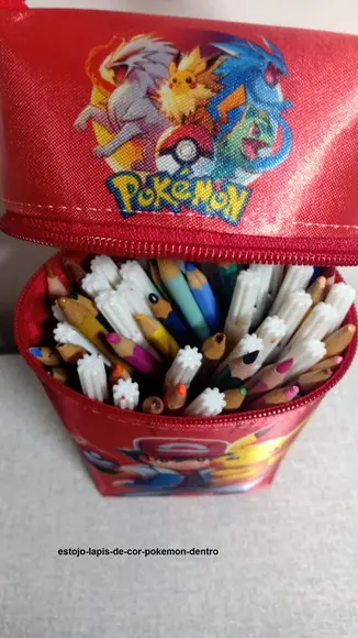 Estojo para Lápis de Cor Pokémon - Brinde/lembrancinhas