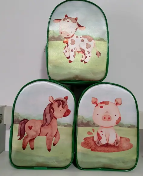 Mochila Fazendinha Aquarela