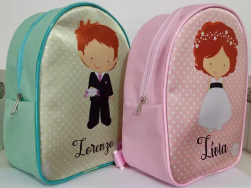 Mochila Pajens e Damas Bonequinhos Personalizada
