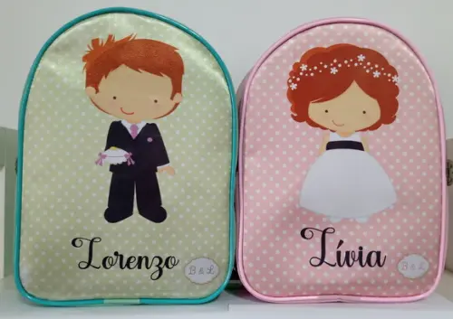 Mochila Pajens e Damas Bonequinhos Personalizada