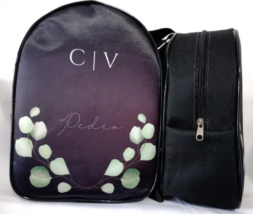 Mochila Pajens Preta - Lembrancinha de Casamento
