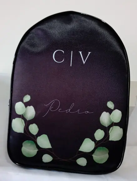 Mochila Pajens Preta - Lembrancinha de Casamento