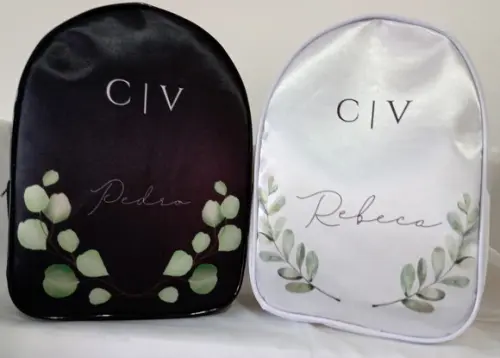 Mochila Pajens Preta - Lembrancinha de Casamento