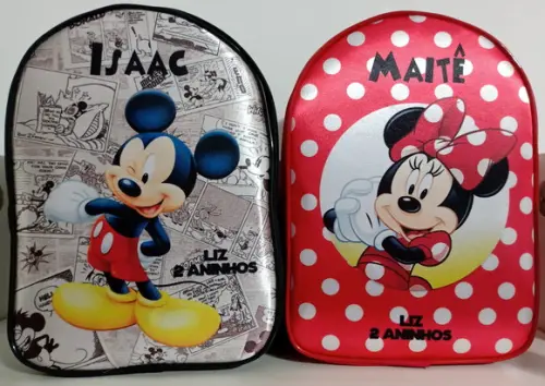 Mochila Personalizada Mickey e Minnie