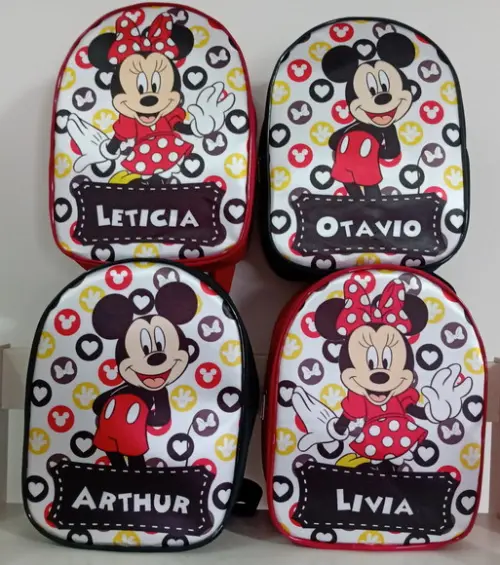 Mochila Personalizada Mickey e Minnie