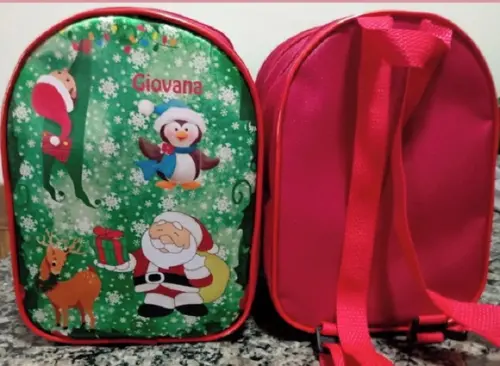 Mochila Personalizada Natal - Papai Noel