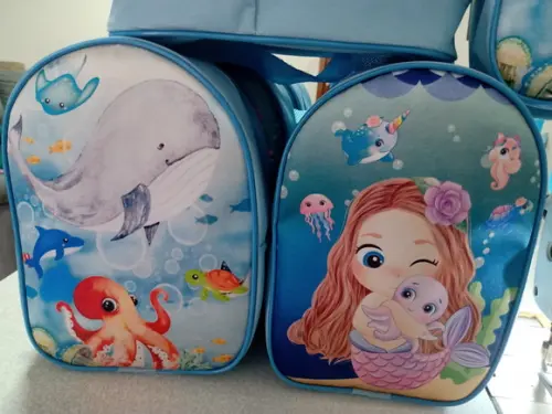 Mochila Sereia e Fundo do Mar