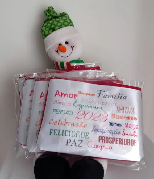 Necessaire Ano Novo 2023 - Lembrancinha de Natal 21x17
