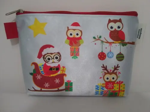 Necessaire Coruja de Natal 21x17
