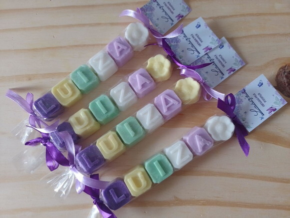 Sabonete Nome 5 Letras com Flor