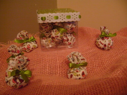 Caixa com saches