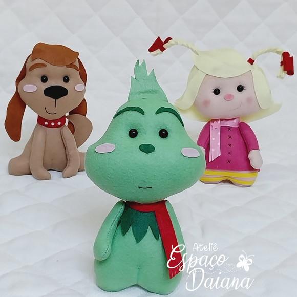 Kit 3 Pingentes Grinch / Enfeite de Natal / Decoração de Natal