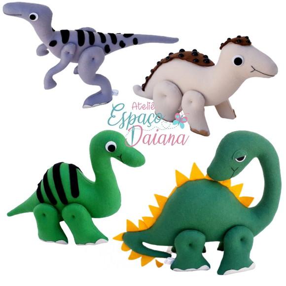 Kit Dinossauros em Feltro – Kit 4 - Decoração Festa Infantil 