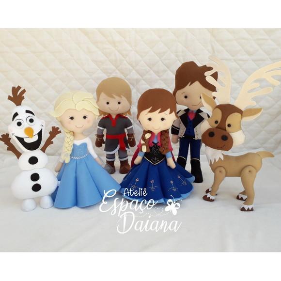 Personagens Frozen em Feltro / Decoração Festa Infantil Frozen