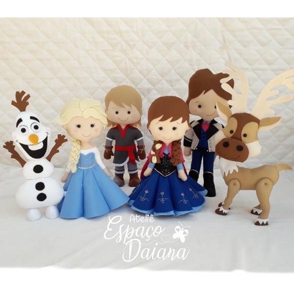 Personagens Frozen em Feltro / Decoração Festa Infantil Frozen