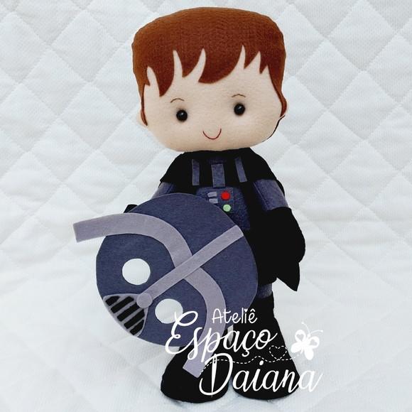 Darth Vader em Feltro - Personalizado Star Wars - Boneco personal