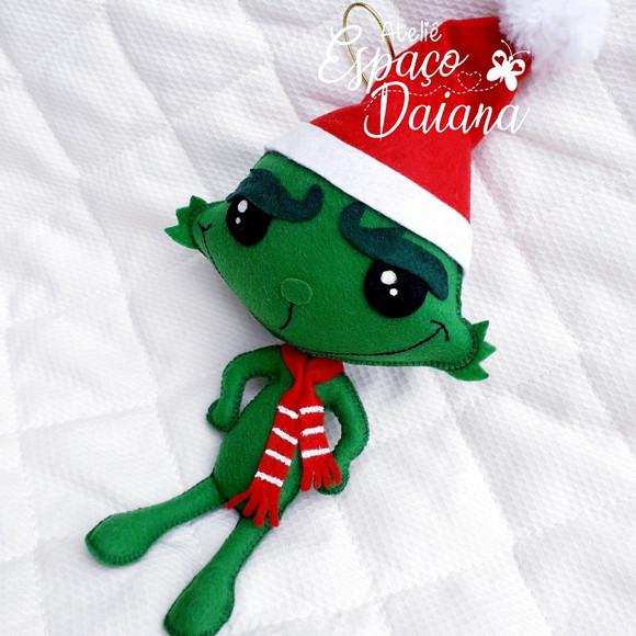Grinch em Feltro / Enfeite de Natal / Decoração de Natal