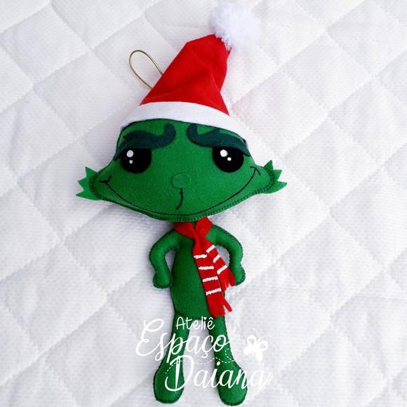 Grinch em Feltro / Enfeite de Natal / Decoração de Natal