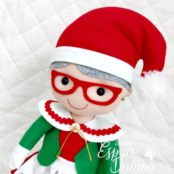 Mamãe Noel em Feltro - Decoração de Natal