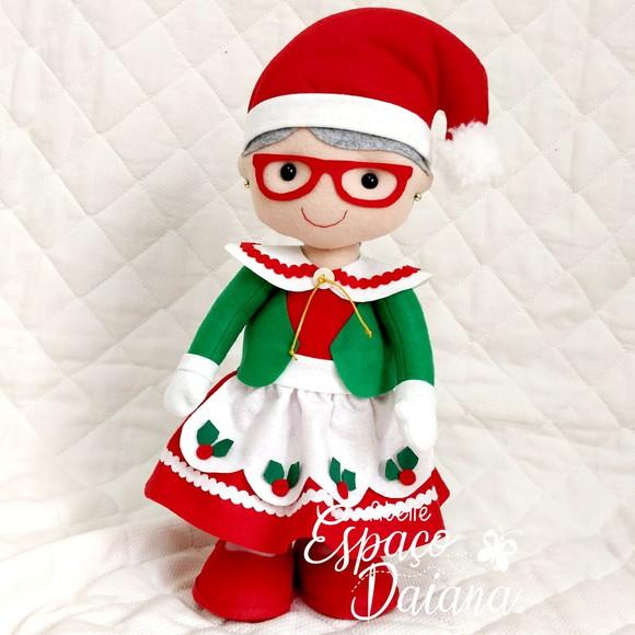 Mamãe Noel em Feltro - Decoração de Natal