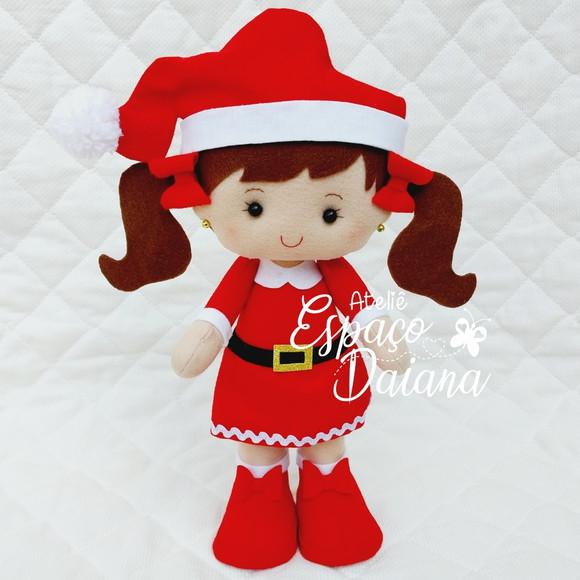 Menina Noel - Mamãe Noel em Feltro - Decoração de Natal