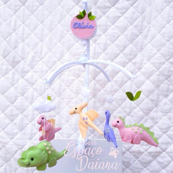 Mobile Musical para Berço tema Dinossauro/ Decoração Infantil